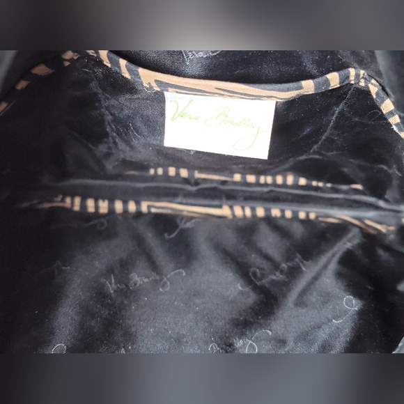 SOLD Vera Bradley Zip Hipster Zebra Tiger Print Crossbody Bag Purse Tan Black - Picture 9 of 14